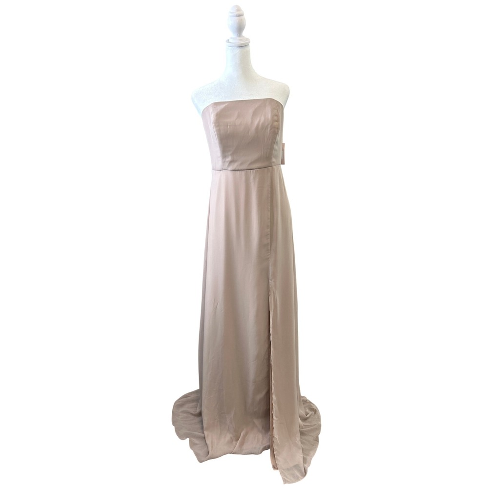 Birdy Grey‎ Chris Prom Bridesmaid Evening Formal Dress in Taupe XL NEW
